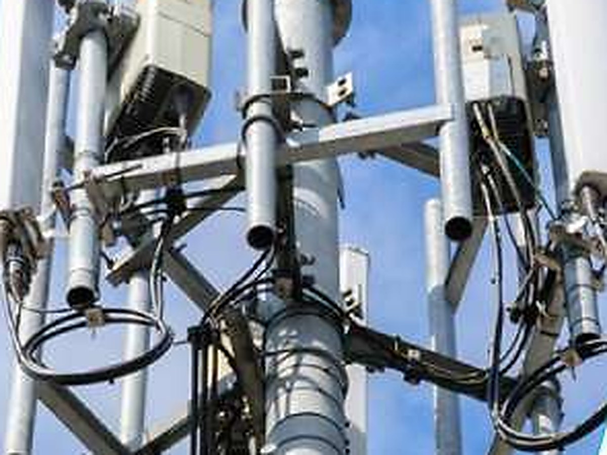 Antennas on a telecom tower